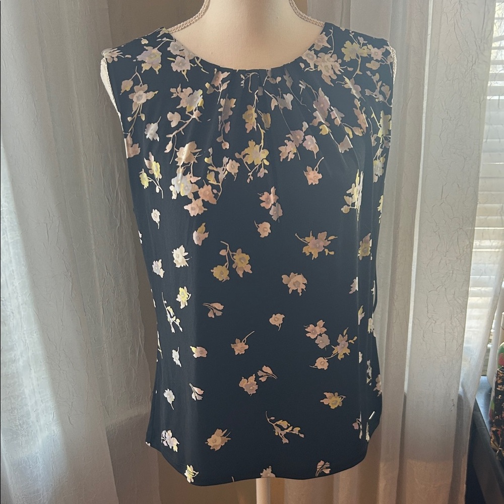 Calvin Klein Black Floral Blouse